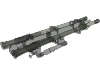 Strelets Missile Launcher 3D Model preview