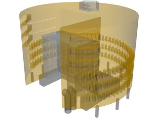 Tube Building 3D Model preview