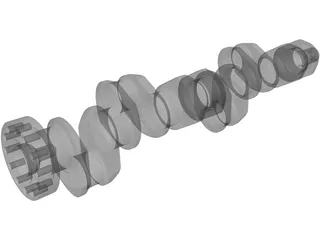 Crankshaft Cummins Diesel 3D Model preview