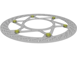 Magura Disc 320mm Complete Right Side 3D Model preview
