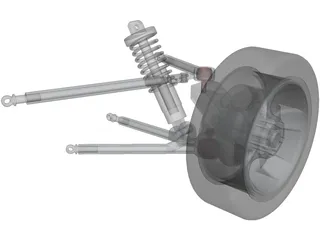Racing Suspension 3D Model preview