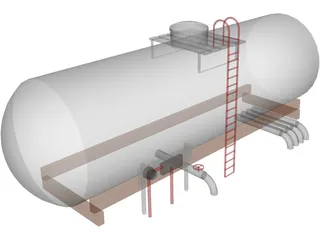 Oil Tank 3D Model preview