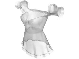 Woman Dress 3D Model preview