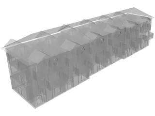 Apartment Building 3D Model preview