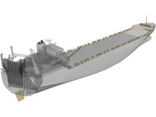 Tanker Ship 3D Model preview