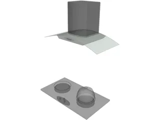 Kitchen Hood 3D Model preview