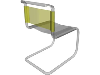 Ludwig Meis van der Rohe Chair 3D Model preview