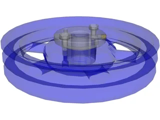 Pulley of 7.2 Inches Diameter 3D Model preview