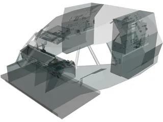 Antonov An-225 Mriya Cockpit 3D Model preview