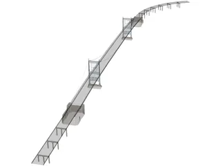 Triborough Bridge 3D Model preview