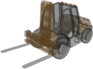 Forklift Heavy Duty Industrial 3D Model preview