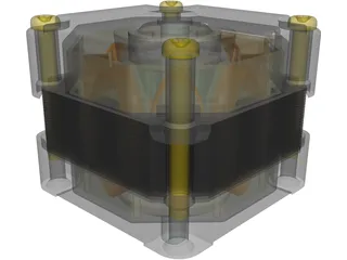Stepper Motor 3D Model preview