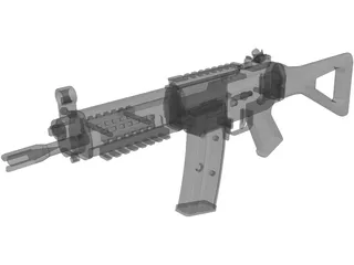 Sig552 Commando 3D Model preview