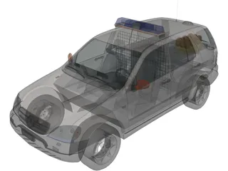 Mercedes-Benz ML-class Police 3D Model preview