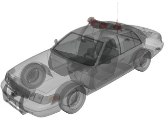 Ford Crown Victoria NYPD Police Interceptor 3D Model preview