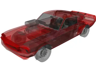 Ford Mustang Shelby Cobra G.T.500 3D Model preview