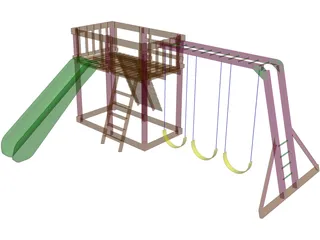 Children Play Set 3D Model preview