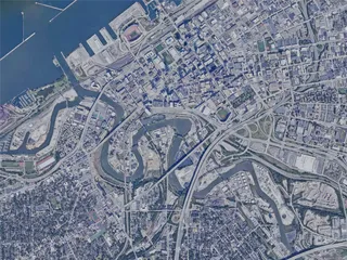 Cleveland City, OH, USA (2023) 3D Model preview