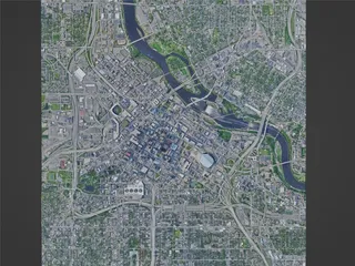 Minneapolis City, USA (2023) 3D Model preview