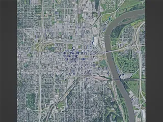 Omaha City, USA (2023) 3D Model preview