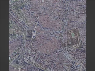 Madrid City, Spain (2022) 3D Model preview