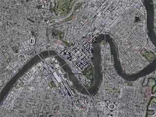 Brisbane City, Australia (2021) 3D Model preview