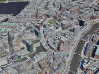 Hamburg City, Germany (2023) 3D Model preview