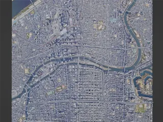 Osaka City, Japan (2021) 3D Model preview