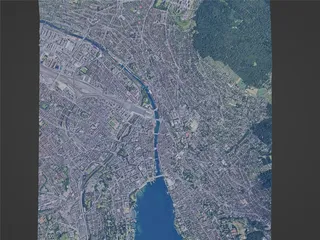 Zurich City, Switzerland (2023) 3D Model preview