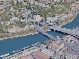 Lyon City, France (2023) 3D Model preview