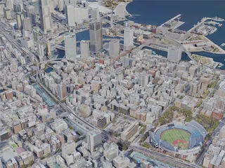 Yokohama City, Japan (2022) 3D Model preview