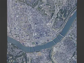 Cincinnati City, OH, USA (2023) 3D Model preview