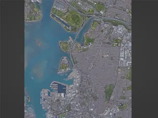 Portsmouth City, UK (2023) 3D Model preview