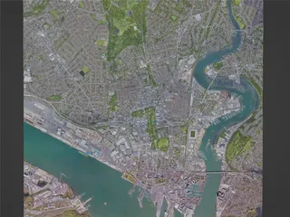 Southampton City, UK (2023) 3D Model preview