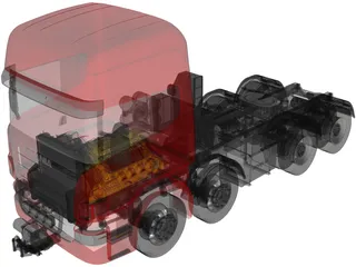 Scania 8X4 3D Model preview