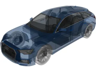 Audi A6 Avant S-line (2019) 3D Model preview