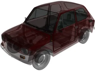 Fiat 126p (1976) 3D Model preview