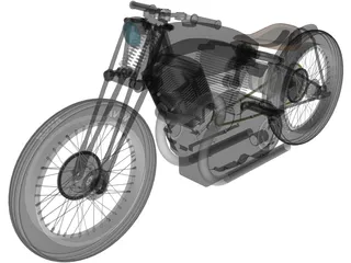 Vincent Black Lightning 3D Model preview