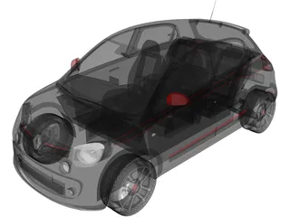 Renault Twingo (2015) 3D Model preview