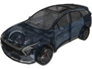 Kia Sportage Hybrid 3D Model preview