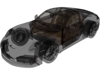 Porsche 911 Targa 4S Heritage (2021) 3D Model preview