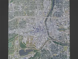 Des Moines City, IA, USA (2022) 3D Model preview