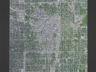 Springfield City, IL, USA (2022) 3D Model preview