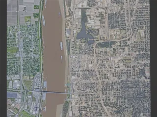 Baton Rouge City, LA, USA (2024) 3D Model preview