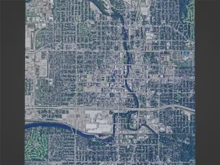 Lansing City, MI, USA (2023) 3D Model preview