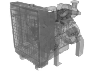 Isuzu 4LE1 Auxilary Engine 3D Model preview