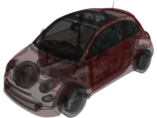 Fiat 500 (2015) 3D Model preview