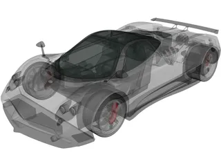 Pagani Zonda F (2005) 3D Model preview
