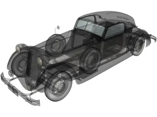 Horch 853A Sport Cabriolet (1937) 3D Model preview