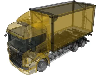 Scania R730 Box Truck (2010) 3D Model preview